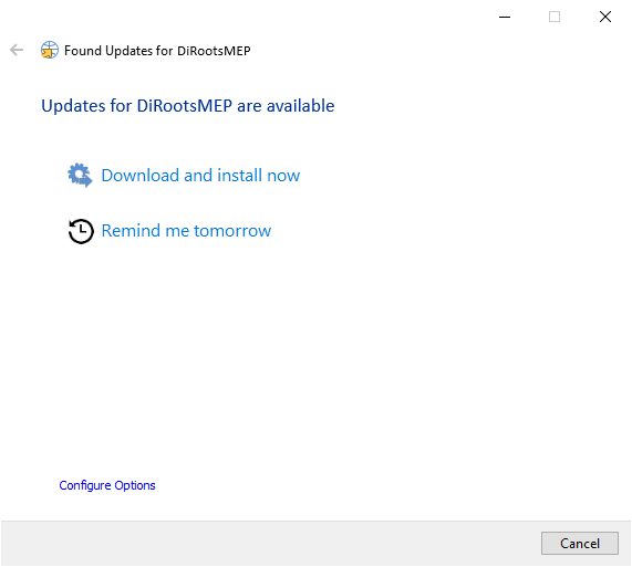 DiRootsMEP Updater UI
